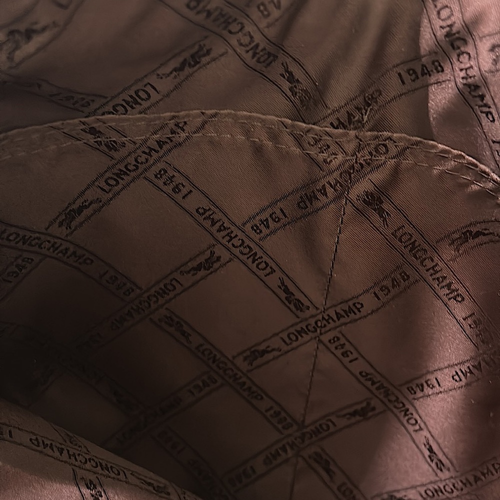 Longchamp Luxurious Dark Brown Pebbled Leather Hobo Bag Purse πΊπΊ - Picture 9 of 9